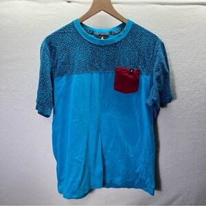 Jordan Blue Elephant Print Pocket T-shirt Kids Boys Lg baggy basketball 2642